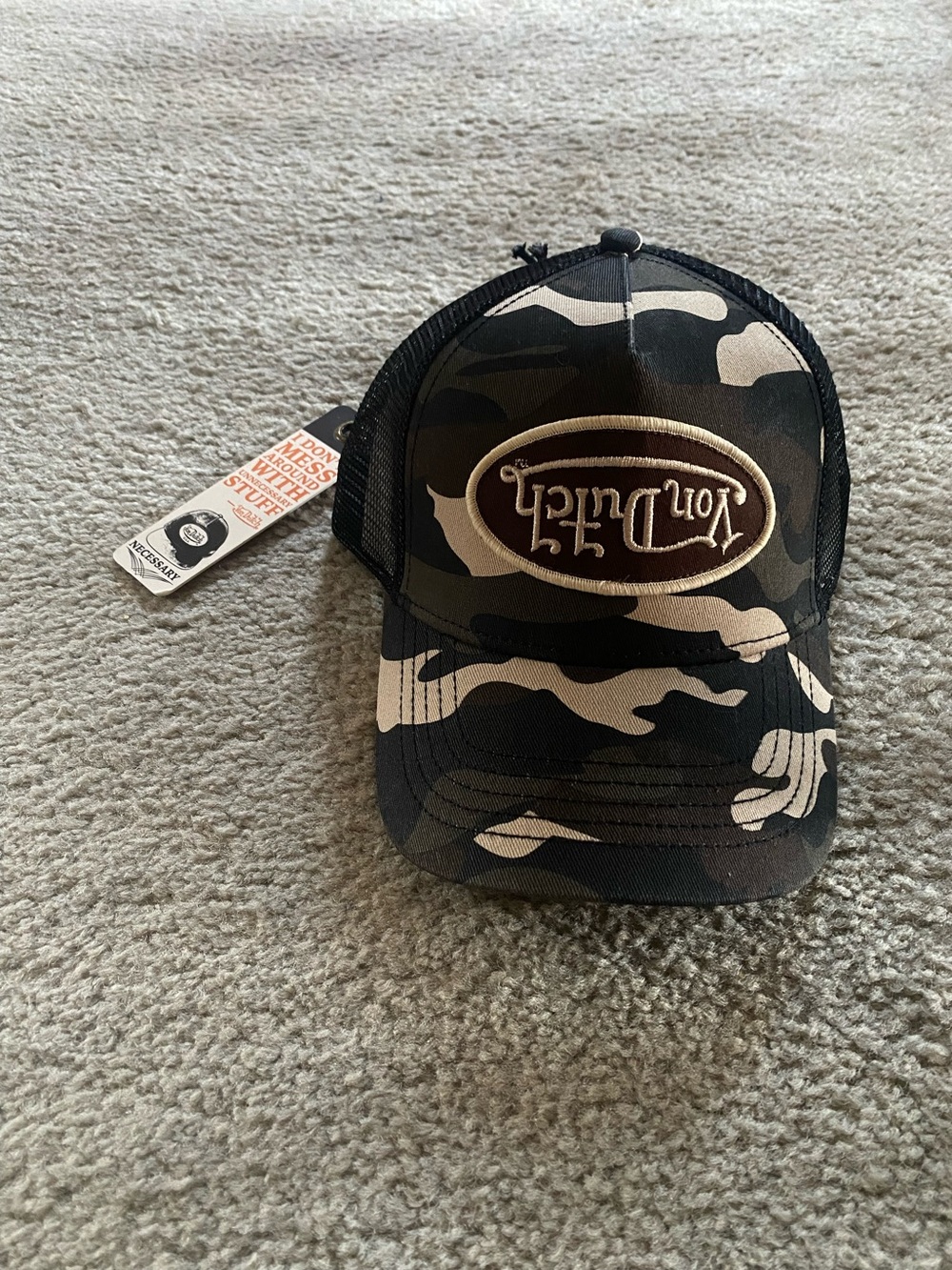 VON DUTCH BROWN RAMBO CAMO TRUCKER HAT
